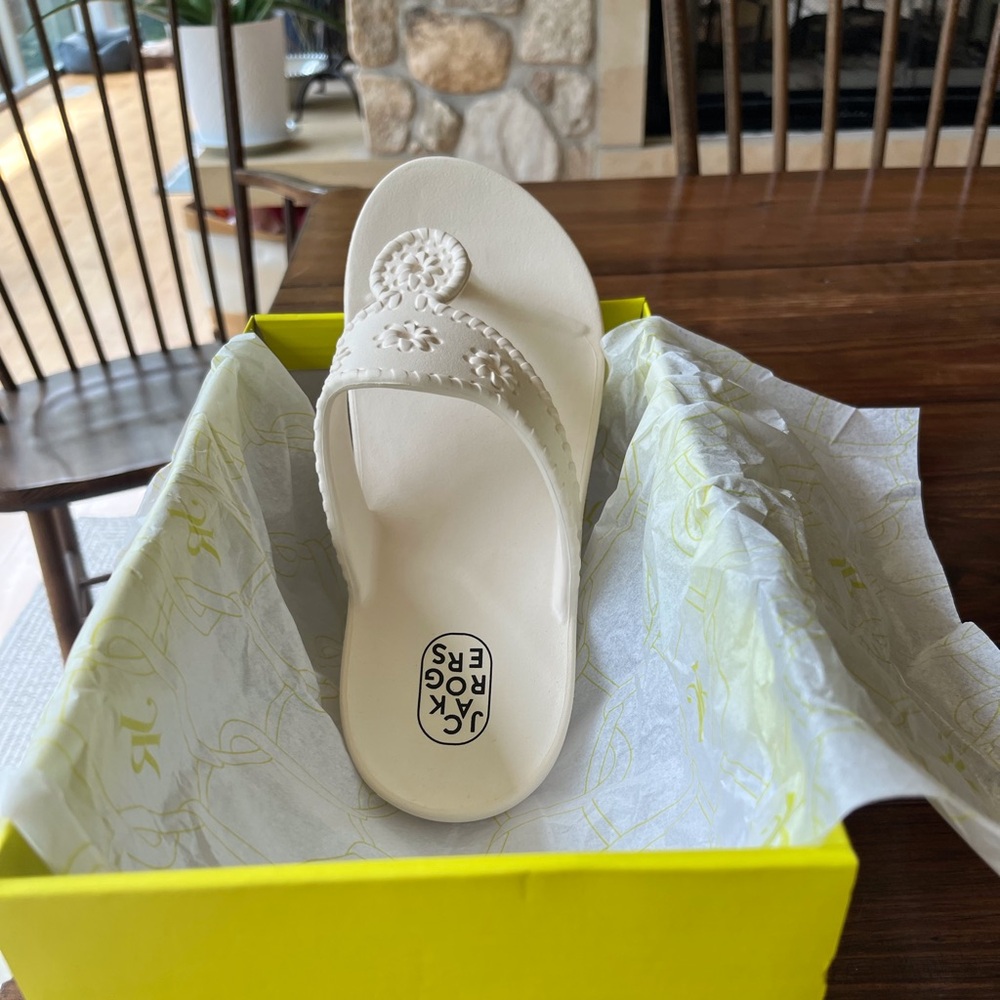 Jack by BB Dakota Cream Floral Appliqué Slide Sandal